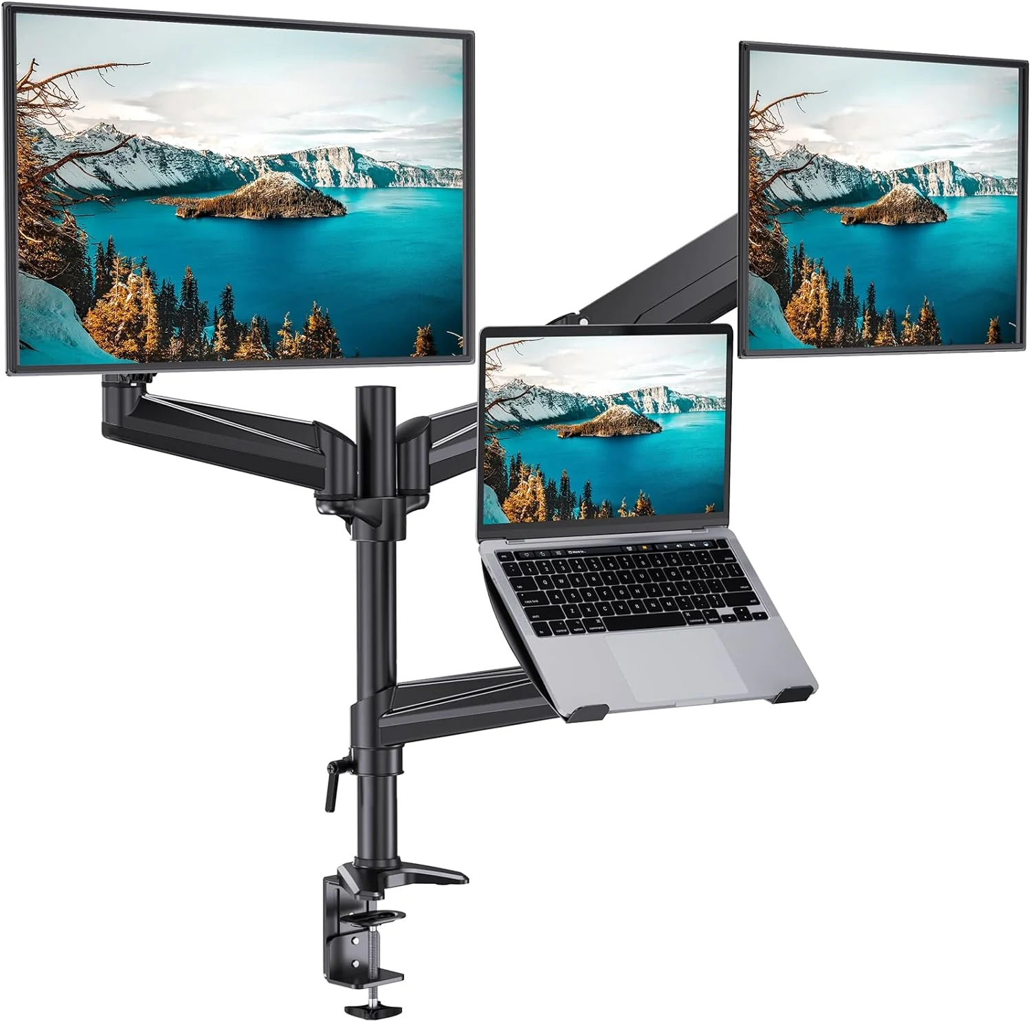 Monitor Mount with Laptop
